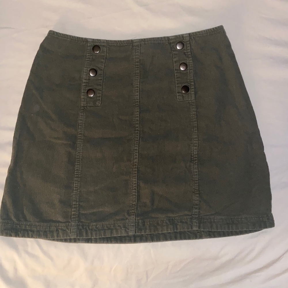 Army Green Hollister Skirt with Buttons!!